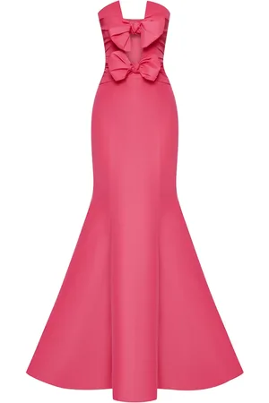 Oscar de la Renta Bow-detail cut-out trumpet gown