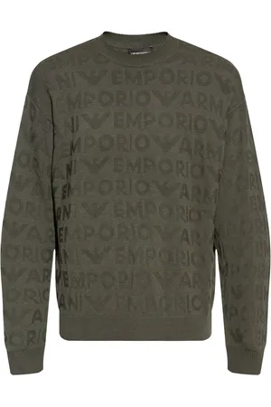 Emporio Armani Link-stitch wool sweater