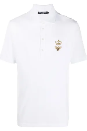 Dolce & Gabbana Embroidered piqué polo shirt