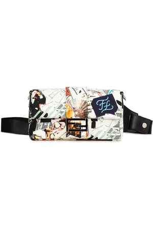 Fendi 2010-2024 Nylon Karl Kollage Convertible baguette belt bag