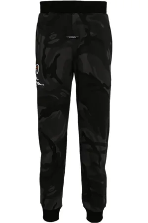 A Bathing Ape Logo-embroidered track pants
