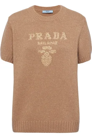 Prada Logo-intarsia cashmere-blend jumper