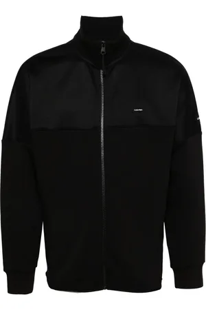 Calvin Klein Logo-patch zip-up sweatshirt