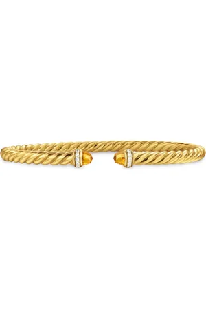 David Yurman 18kt yellow Cablespira citrine and diamond bracelet (4mm)