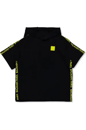 Balmain Logo-appliqué hooded T-shirt