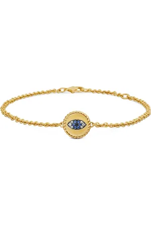 David Yurman 18kt yellow Cable Collectibles Evil Eye pavé bracelet (2mm)