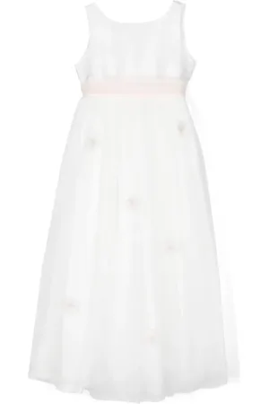 LA STUPENDERIA Floral-lace appliqué dress