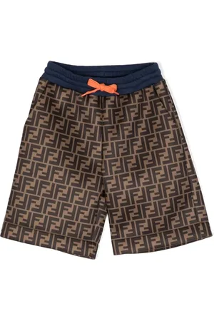 Fendi FF-logo print drawstring shorts
