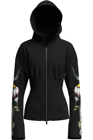 MACCAPANI Floral-print zip-up hoodie