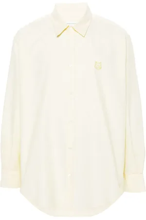 Maison Kitsuné Contour Fox Head-embroidery cotton shirt