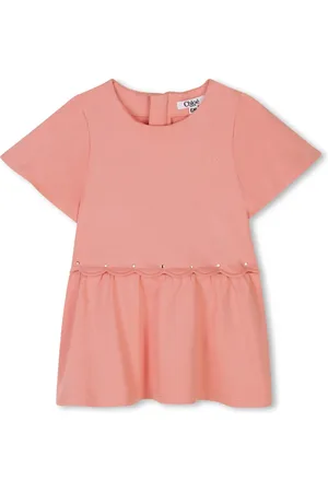 Chloé Embroidered logo cotton dress