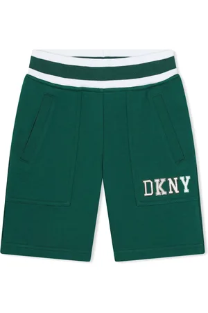 DKNY Logo-appliqué cotton shorts