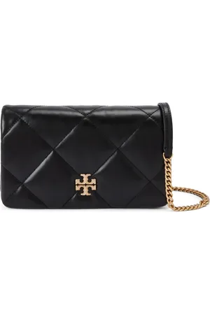 Tory Burch Kira pavé diamond-quilted wallet-on-chain