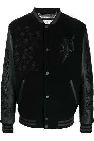 Philipp Plein Gothic Plein logo-appliqué varsity jacket