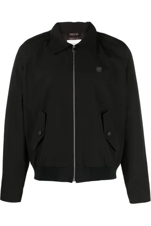 Maison Kitsuné Fox-appliqué cotton bomber jacket