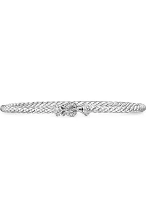 David Yurman Sterling Buckle Classic Cable diamond bracelet (3mm)