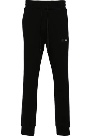 VERSACE Logo-patch cotton track pants