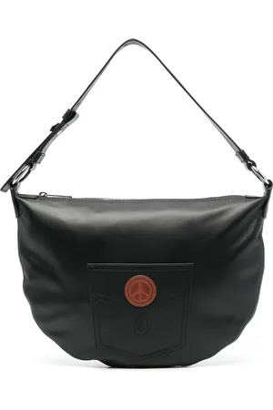 Moschino Logo appliqué leather shoulder bag