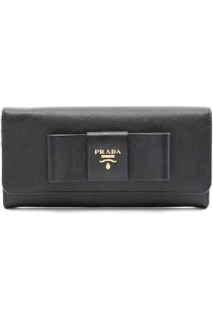 Prada 2010s bow-appliqué leather wallet