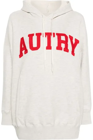 Autry Logo-embroidered mélange hoodie