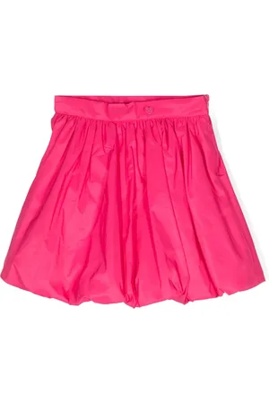 MONNALISA Logo-appliqué pleated skirt