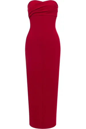 Serafini Draped-detail strapless dress