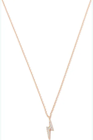 Maria Tash 18kt rose gold Lightning Bolt diamond necklace