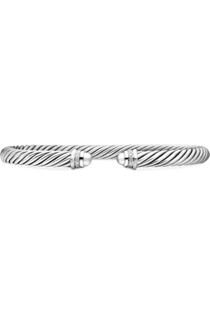David Yurman Sterling Classic Cable diamond bracelet (5mm)