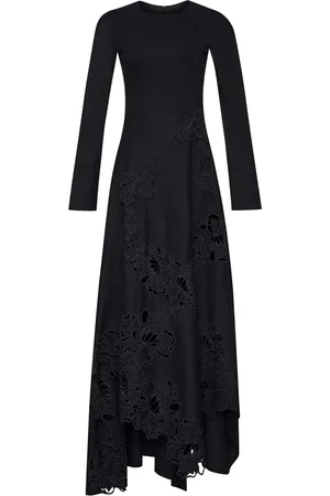 Oscar de la Renta Peony guipure-appliqué dress