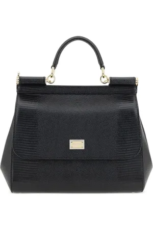 Dolce & Gabbana Large Sicily iguana-print top-handle bag