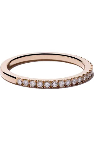 De Beers 18kt rose gold DB Classic half eternity diamond ring