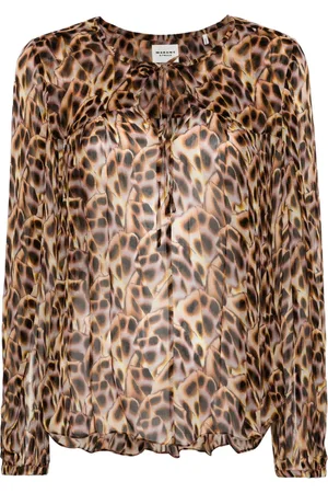 Isabel Marant Daytonea abstract-print crepe blouse
