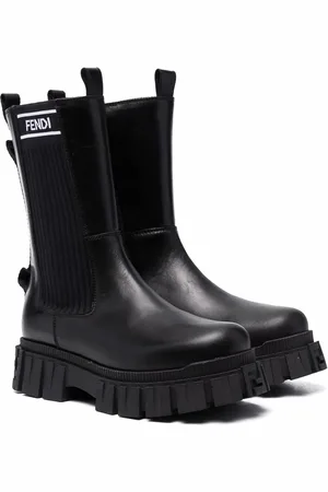 Fendi Logo calf-length boots