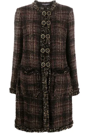 Dolce & Gabbana Button-front short tweed jacket