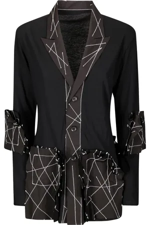 YOHJI YAMAMOTO Geometric-appliqué shirt jacket