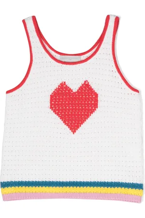 Stella McCartney Intarsia-knit cotton top
