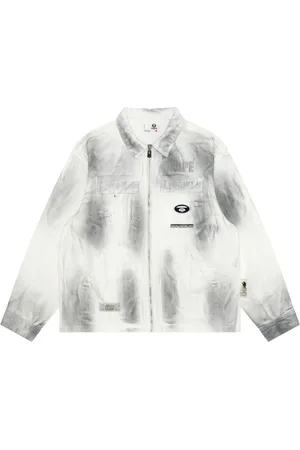 A Bathing Ape Logo-appliqué denim jacket