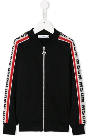 Msgm Side stripe zipped sweatshirt