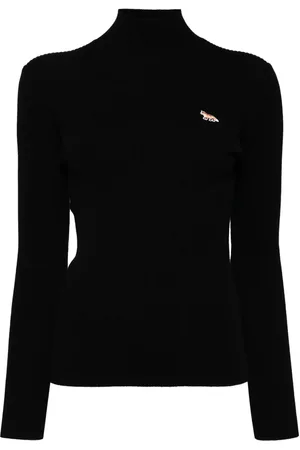 Maison Kitsuné Appliqué logo knitted top