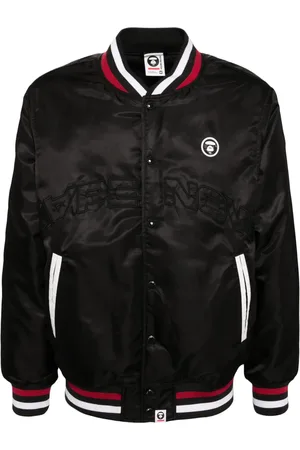 A Bathing Ape Logo-patch bomber jacket