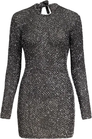 AREA Crochet mini dress