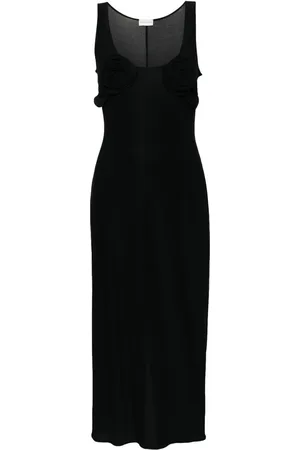MAGDA BUTRYM Floral-appliqué midi dress