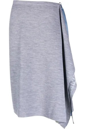 Fendi Asymmetric knitted wrap skirt