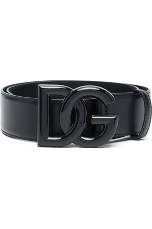 Dolce & Gabbana Logo-buckle leather belt