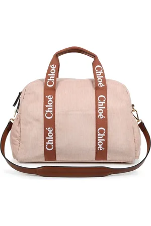 Chloé Logo-strap corduroy changing bag