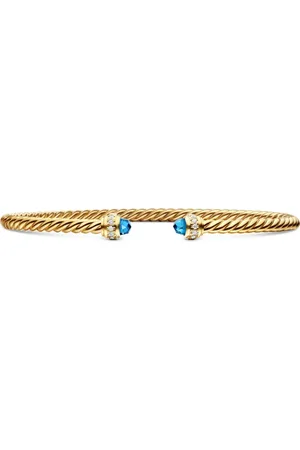David Yurman 18kt yellow Cablespira topaz and diamond bracelet