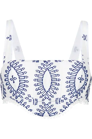 CHARO RUIZ IBIZA Güik broderie-anglaise crop top