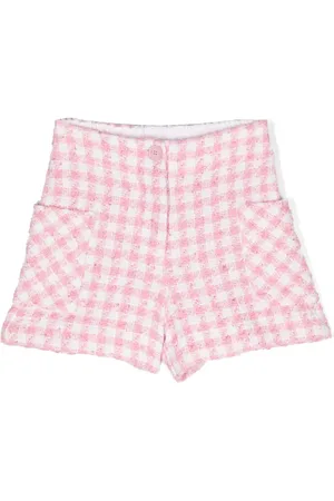 MONNALISA Houndstooth bouclé shorts