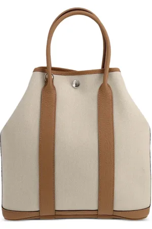 Hermès Gris-Béton canvas tote bag