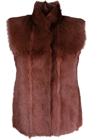 Hermès Sleeveless fur jacket